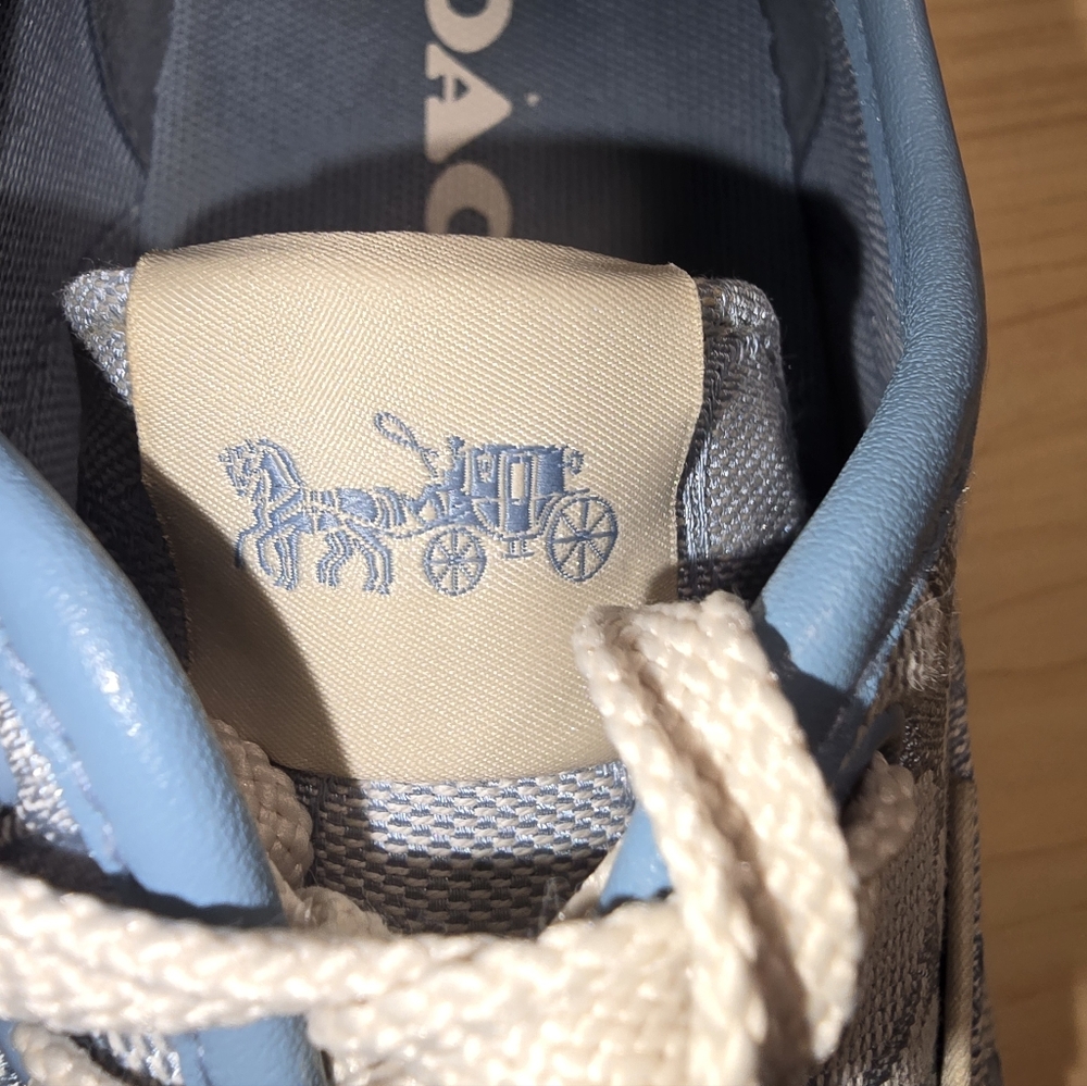 COACH C2705 Citysole Skate Sneakers Light Blue & Beige Womens Size 9B - Picture 4 of 12